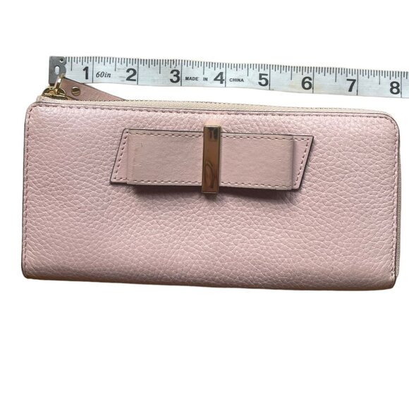 Kate Spade Dusty Pink Leather Bow Wallet - Picture 9 of 9